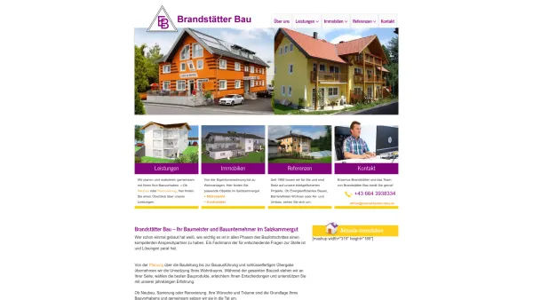Website Screenshot: Brandstätter Bau Gesellschaft auf unserer - Brandstätter Bau : Bauträger, Immobilien & Baumeister aus Faistenau - Date: 2023-06-22 15:10:44