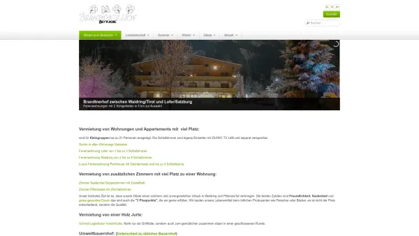 Website Screenshot: Hotel Pension Brandtnerhof - Ferienwohnungen zum Bestpreis in Waidring - Date: 2023-06-22 15:10:44