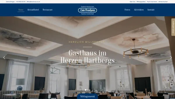 Website Screenshot: Gasthof Restaurant zum Brauhaus - Herzlich willkommen im Gasthof „Zum Brauhaus“ in Hartberg! - Date: 2023-06-22 15:10:44