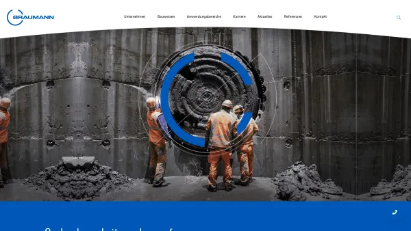 Website Screenshot: Braumann-Tiefbau GmbH - Braumann - Grabenloser Rohrleitungsbau auf visionäre Art - Date: 2023-06-15 16:02:34