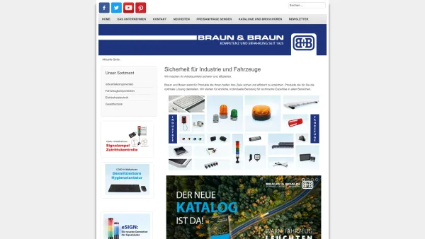 Website Screenshot: Braun & Braun GmbH - Braun & Braun - Sicherheit im Fahrzeug- & Industriebereich - Date: 2023-06-22 15:10:44