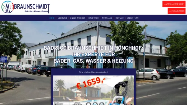 Website Screenshot: Michael M.Braunschmidt eName bürgt für Qualität - BAD&CO Braunschmidt | Bäder, Gas, Wasser, Heizung & Klima | Mönchhof - Date: 2023-06-22 15:10:44