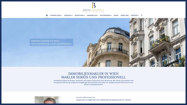 Website Screenshot: Brehm Immobilien Wien GmbH - Immobilienmakler Wien -Brehm Immobilien- gut betreut & sicher - Date: 2023-06-26 10:26:11