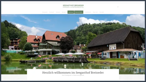 Website Screenshot: Robert HerzlichSeegasthof Breineder - Seegasthof Breineder – Familien- & Seminarhotel - Date: 2023-06-22 12:13:16