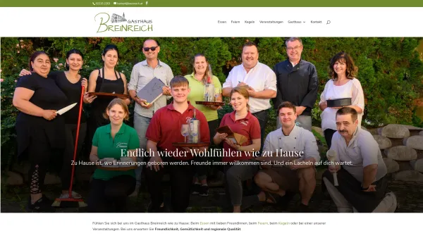 Website Screenshot: Herbert Gasthaus Breinreich - Willkommen sein, Essen, Feiern, Hochzeit, Kegeln - Gasthaus Breinreich - Date: 2023-06-22 12:13:16