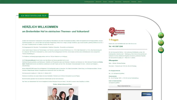 Website Screenshot: Am Breitenfelder Hof -Genussburg OG - Hotel Restaurant Am Breitenfelder Hof im steirischen Thermen- und Vulkanland - Date: 2023-06-14 10:47:13