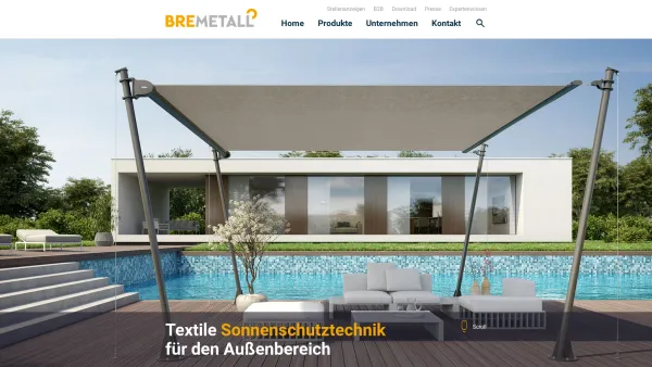 Website Screenshot: Bremetall-Sonnenschutz Gesellschaft bei Bremetall - Home - Bremetall - Date: 2023-06-22 12:13:16