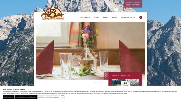 Website Screenshot: Gasthof Brentwirt - Gasthof Brentwirt in Leogang - Ihr Urlaub im Salzburger Land - Date: 2023-06-22 12:13:16