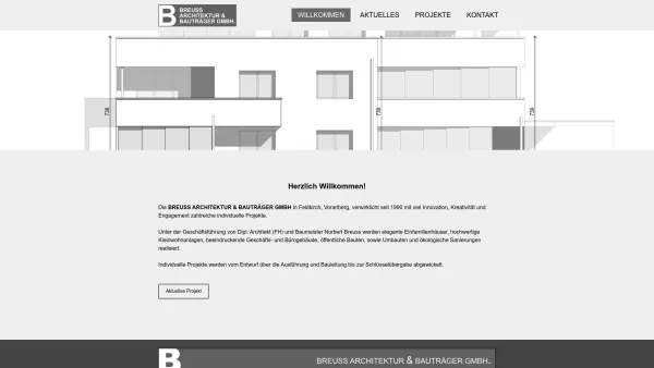 Website Screenshot: Breuss Architektur und Bauträger GmbH. - Willkommen - Breuss Architektur & Bauträger GmbH. - Date: 2023-06-22 12:13:16