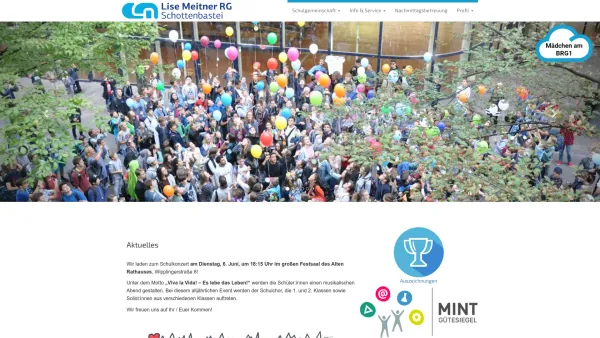 Website Screenshot: BRG I Lise Meitner Realgymnasium Schottenbastei - Home | BRG 1 - Date: 2023-06-14 10:39:10
