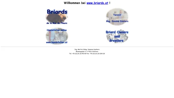 Website Screenshot: Kumhera Susanne von briards.at - Willkommen bei www - Date: 2023-06-22 12:13:16