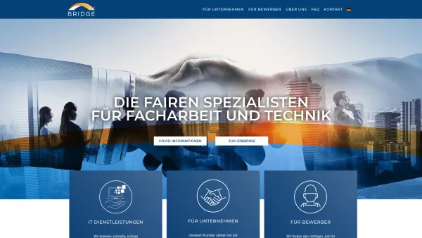 Website Screenshot: bridge personal & service GmbH & Co KG - Bridge Personal & Service - Ihr fairer Partner für Facharbeit und Technik - Date: 2023-06-15 16:02:34