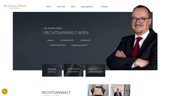 Website Screenshot: Rechtsanwalt Dr. Stephan Briem - Rechtsanwalt 1030 Wien | Dr. Stephan Briem - Date: 2023-06-22 12:13:16