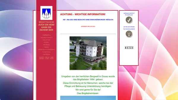 Website Screenshot: Brigittaheim_Startseite - BRIGITTAHEIM - Startseite - Date: 2023-06-22 12:13:16