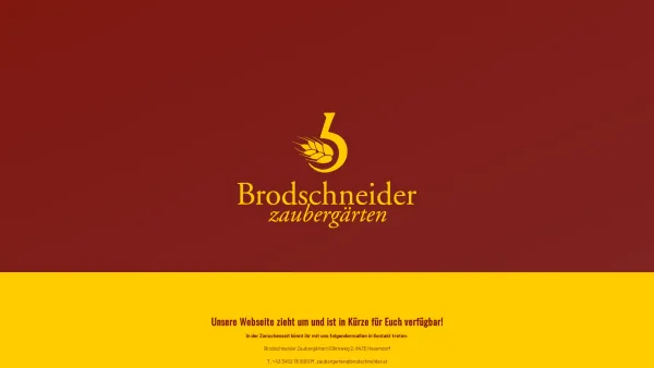 Website Screenshot: Brodschneider Zaubergärten - Brodschneider.at – Zaubergärten! - Date: 2023-06-22 12:13:16