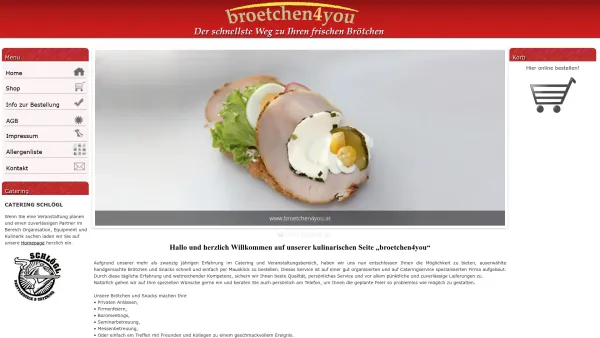 Website Screenshot: broetchen4you.at - Broetchen4you- Sandwiches, Brötchen, Wien, online bestellen - Date: 2023-06-15 16:02:34