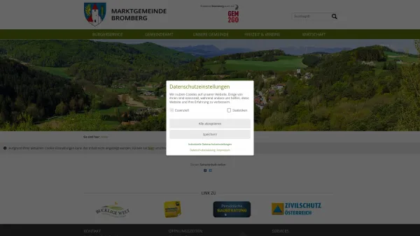Website Screenshot: Gemeindeamt Bromberg RiS-Kommunal - Bromberg - GEM2GO WEB - Home - Date: 2023-06-22 15:00:12