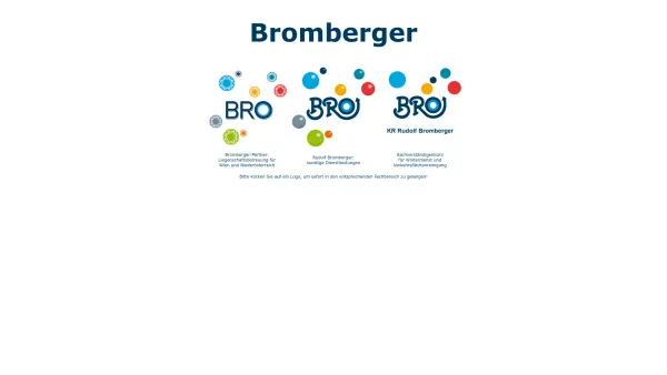 Website Screenshot: Bromberger Holding GmbH - Bromberger Holding GmbH · Bromberger Betriebe GmbH - Date: 2023-06-22 15:00:12