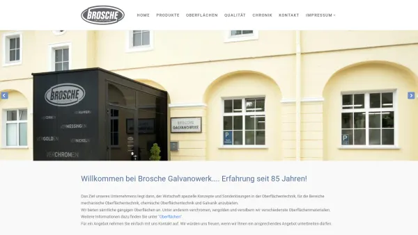 Website Screenshot: Brosche Galvanowerk GmbH - ..:: Brosche Galvanowerk GmbH - kundenorientierte Lösungen ::.. - Home - Date: 2023-06-22 15:00:12