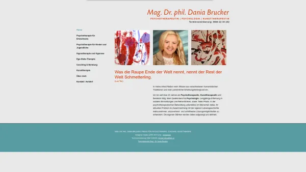 Website Screenshot: Psychotherapie Graz Dr. Dania Brucker - Psychotherapie in Graz | Psychotherapeutin - Psychologin - Kunsttherapeutin | Mag. Dr. Dania Brucker - Date: 2023-06-22 15:00:12