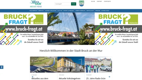 Website Screenshot: Stadtgemeinde Bruck an der Mur - Bruck an der Mur: Startseite Bruck an der Mur - Date: 2023-06-22 15:00:12