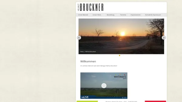 Website Screenshot: Weinbau Bruckner - Home @ Weinbau Bruckner, Gols - Date: 2023-06-22 15:00:12