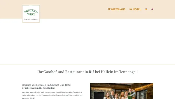 Website Screenshot: Gästehaus Brückenwirt
Appartements, Zimmer, Wohnungen - Home - Brückenwirt Hallein - Date: 2023-06-22 15:00:12