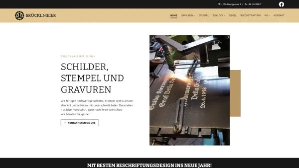 Website Screenshot: Fa. Brücklmeier GmbH - Schilder, Stempel & Gravuren von Brücklmeier in 1010 Wien - Date: 2023-06-22 15:00:12