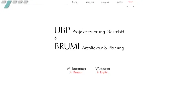 Website Screenshot: Brunbauer Wolfgang Arch. UBP BRUMI Architects - UBP & BRUMI Architects - Date: 2023-06-22 15:00:12