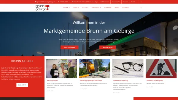 Website Screenshot: Marktgemeinde Brunn am Gebirge.at] online - Marktgemeinde Brunn am Gebirge - Date: 2023-06-22 15:00:12