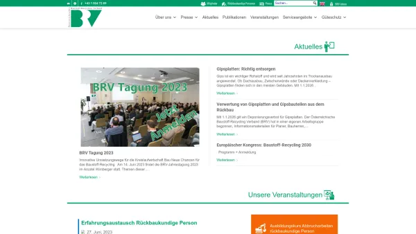 Website Screenshot: Österreichischer Baustoff Recycling Verband - Österreichischer Baustoff- Recycling Verband – Baustoff-Recycling - Date: 2023-06-15 16:02:34