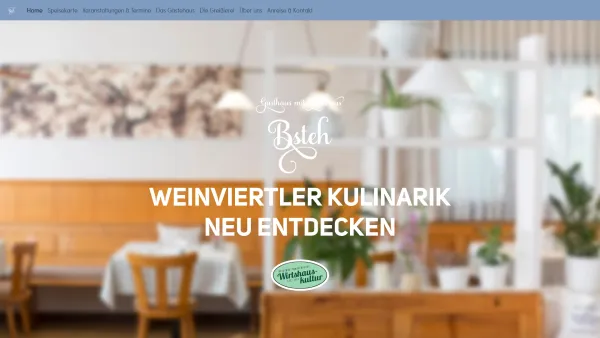 Website Screenshot: Gasthaus - Gästehaus BSTEH - Gasthaus mit Gästehaus Bsteh - Date: 2023-06-22 12:13:17