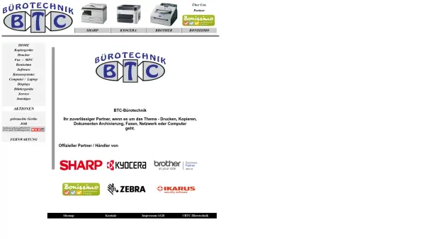 Website Screenshot: BTC Bürotechnik Handels und Service Gesellschaft - BTC-Bürotechnik 2700 - Date: 2023-06-15 16:02:34
