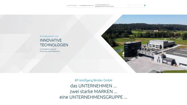 Website Screenshot: BT-Wolfgang Binder GmbH - BT-Wolfgang Binder - das Unternehmen - BT-Wolfgang Binder GmbH - Date: 2023-06-22 12:13:17