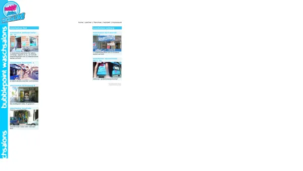 Website Screenshot: bubblepoint Waschsalon Waschen Internetcafe Waschen Sauber Service Wolfgang Stockinger Einkaufscenter City Center Bahnhof Salzburg - bubblepoint waschsalons - Date: 2023-06-22 12:13:17