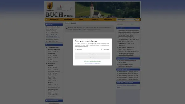 Website Screenshot: Buch bei Jenbach Gemeinde Region Regional Regionales Information System Gemeinde Gemeinden - Buch in Tirol Gemeinde - Zentrum - Date: 2023-06-22 12:13:17
