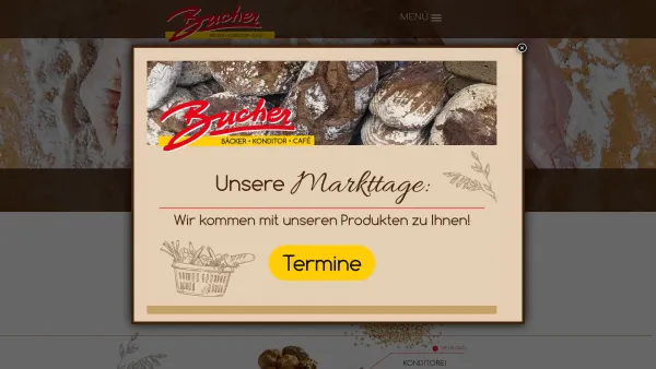 Website Screenshot: Bäckerei Konditorei Bucher Eggenburg Horn Pulkau Gars am Kamp Niederösterreich - Bäckerei – Konditorei Bucher e.U. in Eggenburg, Horn und Pulkau - Date: 2023-06-22 12:13:17