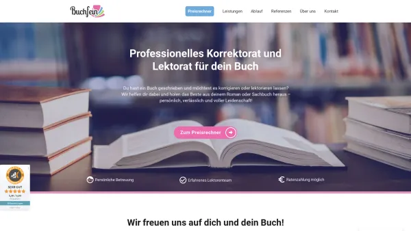 Website Screenshot: Buchfein  Magda Werderits, BA - Professionelles Korrektorat und Lektorat für dein Buch – Buchfein - Date: 2023-06-26 10:26:11