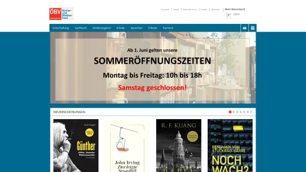 Website Screenshot: ÖBV Buchhandlung - Buchhandlung ÖBV - Die Buchhandlung für Schulbücher und Lernhilfen! - Date: 2023-06-15 16:02:34