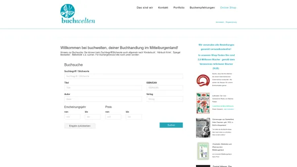 Website Screenshot: buchwelten - buchwelten – buch. lesen. leben. lernen - Date: 2023-06-26 10:26:11