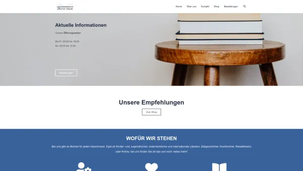 Website Screenshot: Bücher Hikade - Home - Bücher Hikade Wiener Neustadt - Date: 2023-06-22 15:10:44