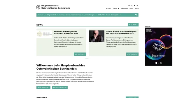 Website Screenshot: Hauptverband des Österreichischen Buchhandels - Hauptverband des österreichischen Buchhandels - Date: 2023-06-22 15:10:44