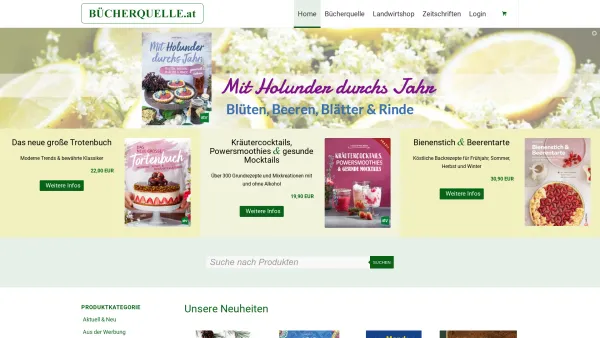 Website Screenshot: BÜCHERQUELLE Buchhandlungsgesellschaft mbH - Buecherquelle Buchshop Kochen Rezepte : buecherquelle.at - Date: 2023-06-22 15:10:44