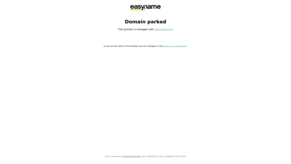 Website Screenshot: Romantausch Test auf JavaScript-Unterst - easyname | Domain parked - Date: 2023-06-22 15:10:44