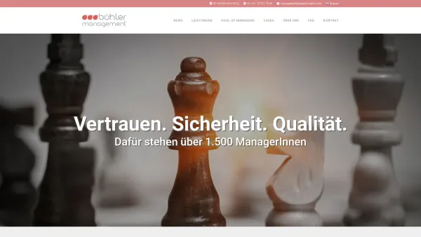 Website Screenshot: BÜHLER MANAGEMENT - Bühler Management - Interim Management Provider in Wien - Date: 2023-06-15 16:02:34