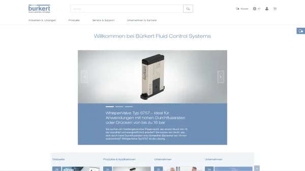 Website Screenshot: Bürkert-Contromatic Gesellschaft Bürkert Fluid Control Systems - Date: 2023-06-14 10:39:12