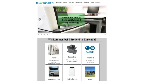 Website Screenshot: Büronetti, Bonetti GmbH & Co, KG - Büronetti, Bürotechnik + Service Lustenau - Date: 2023-06-22 15:13:17