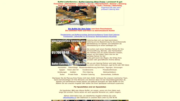 Website Screenshot: MAINARDY´s GASTLICHKEIT Das Genussportal für Ihre Feste - Buffet-LieferService | economy Buffet-Catering | Fingerfood | Wien | preiswert & gut - Date: 2023-06-14 10:36:58