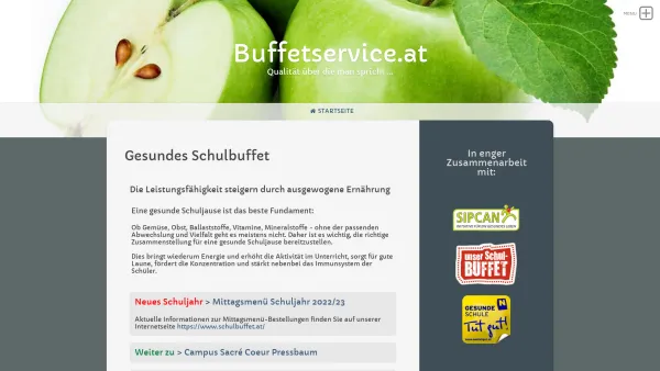 Website Screenshot: Buffetservice Pregler Gerlinde - Schulbuffet Wien - Buffetservice - Gesundes Schulbuffet - Date: 2023-06-22 15:13:17