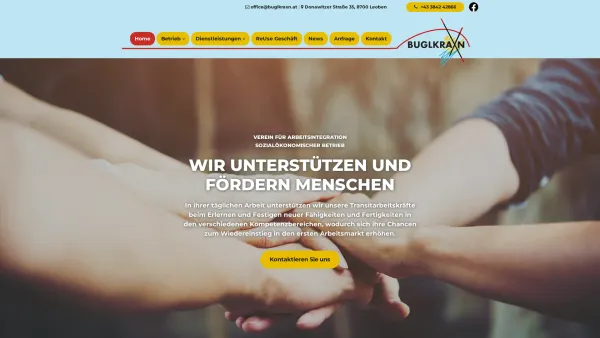 Website Screenshot: xX Buglkraxn.at Xx - Verein für Arbeitsintegration in Leoben - BUGLKRAXN, Verein für Arbeitsintegration - Date: 2023-06-22 15:13:17